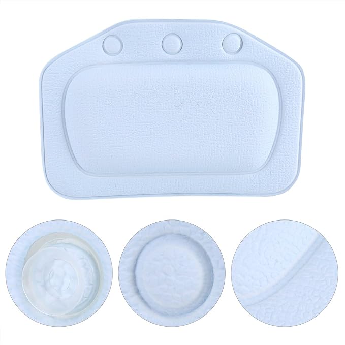 Bath Pillow, Bathtub Head Neck Support, Soft Foam Padded Spa Tub Headrest Back - Image 3