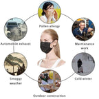 LEMENT 100 Pcs Disposable Face Masks, 3 Ply Face Masks Black Disposable Mask - Image 7