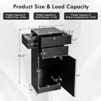 Giantex Salon Storage Cabinet, Locking Hair Styling Storage Organizer - Image 3