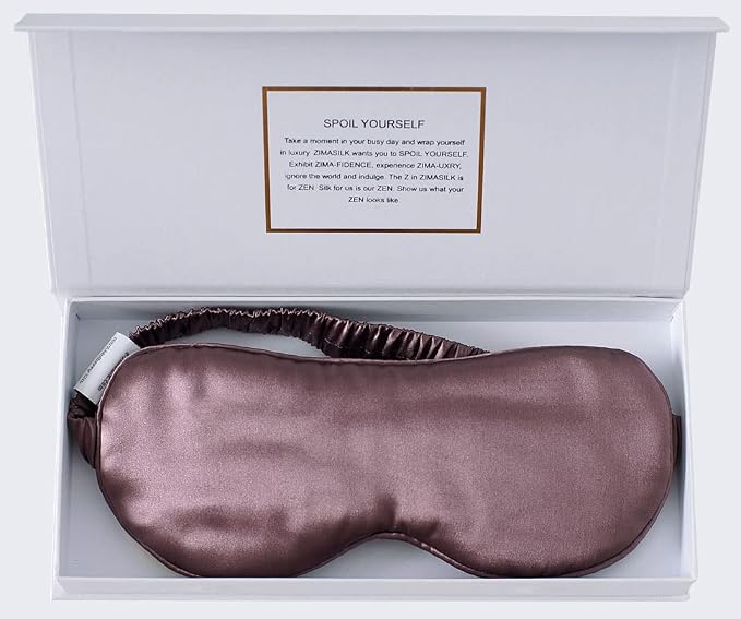 ZIMASILK Adjustable 100% 22 Momme Mulberry Silk Sleep Mask by ZIMASILK