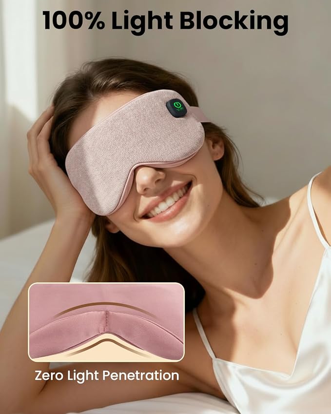 Cordless Heated Eye Mask with 1500mAh Large Battery, 4 Heat Levels & 100% - Image 6