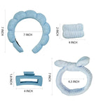 7 Pcs Spa Set, Facial Headband and Wristband Set, Skincare Accessories - Image 8