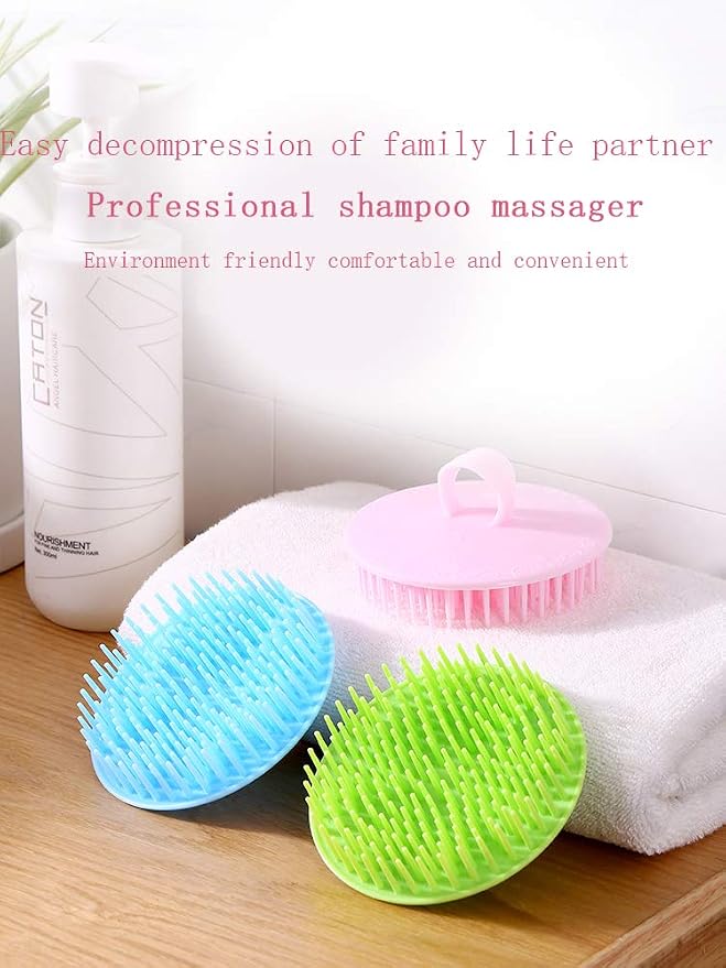 Aroveea Hair Scalp Brush Dandruff Cleaning Brush Shower Scalp Shampoo Brush - Image 6
