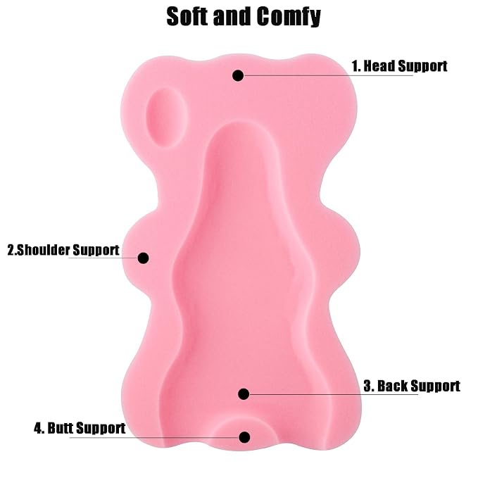 PandaEar Baby Bath Sponge Infant Soft Sponge Mat, Baby Bath Mat Newborn Odor - Image 3