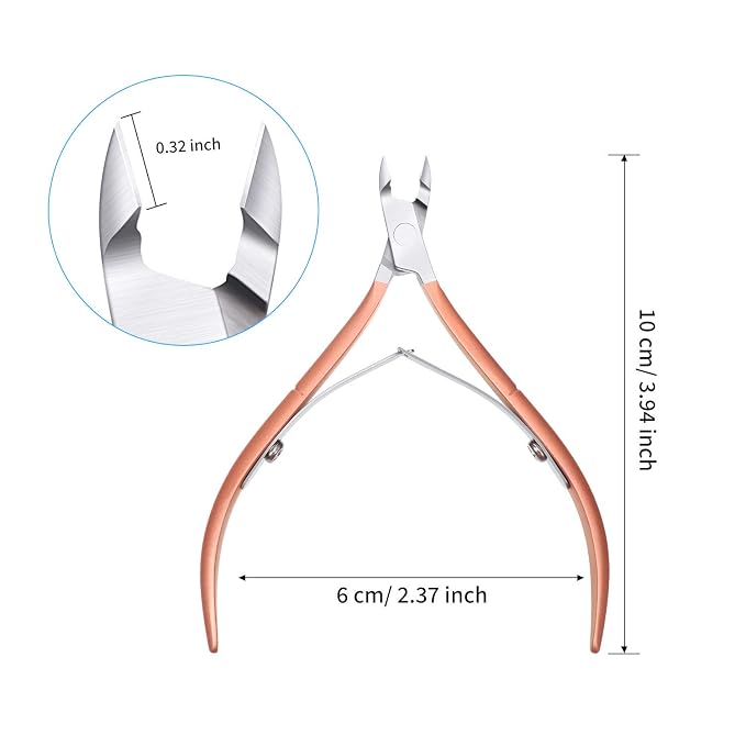 Mudder 3 Pack Rose Gold Cuticle Trimmer Nippers Cutter Tool Stainless Steel - Image 3