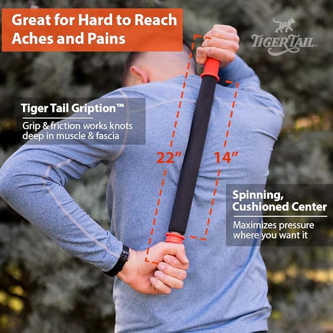 Tiger Tail 22in Massage Stick Portable Roller, Deep Tissue Foam Roller - Image 8