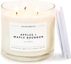 Calyan Wax Co. Apples & Maple Bourbon 3 Wick Scented Candle by CalyanWaxCo