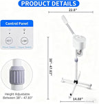 Professional Facial Steamer, Ozone & Hot Mist Spray, Stand Face Steamer - Image 2