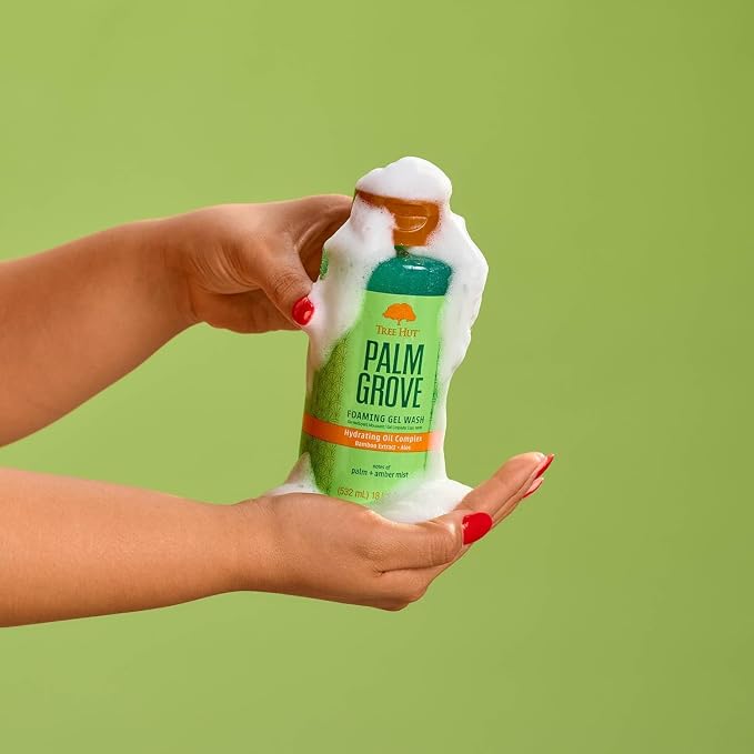 Tree Hut Palm Grove Foaming Gel Wash, Hydrating & Moisturizing Body Wash - Image 3
