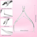 Cuticle Trimmer Cuticle Nippers, Professional Stainless Steel Cuticle Cutter - Image 3