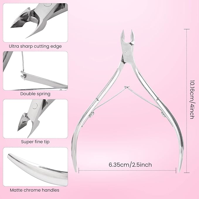 Cuticle Trimmer Cuticle Nippers, Professional Stainless Steel Cuticle Cutter - Image 3