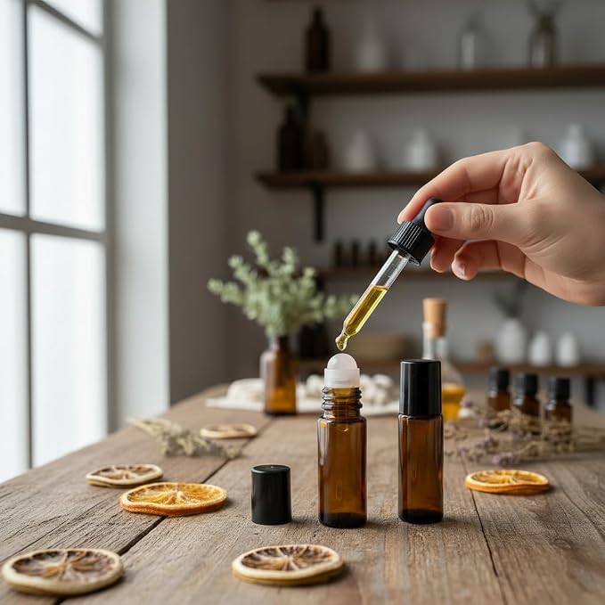 30ml Amber Glass Roll On Bottle - Image 5
