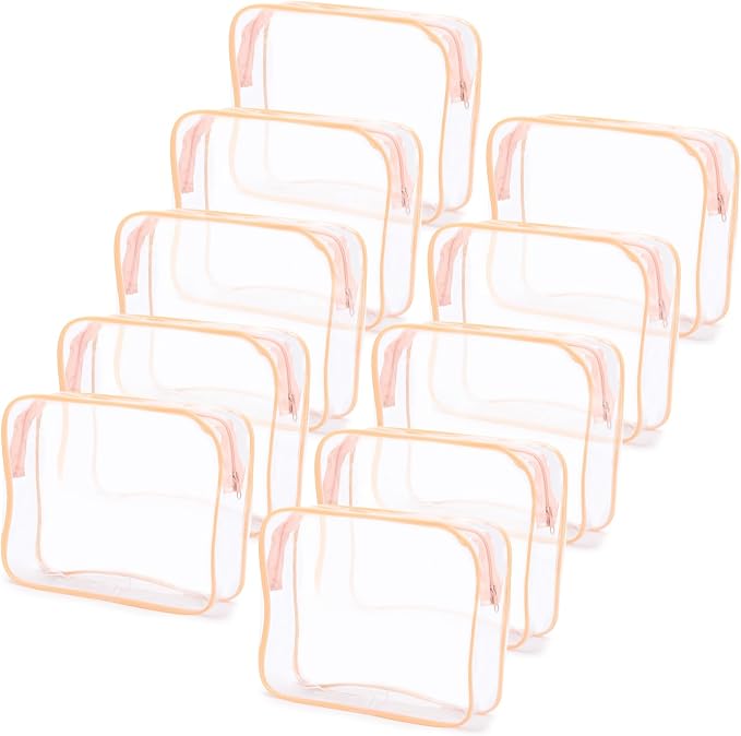 Tbestmax 10 Pack Clear Cosmetic Bags Makeup Bags Portable Waterproof TSA by Tbestmax