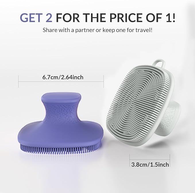 2 Pack Face Scrubber, Silicone Facial Cleansing Brush - Image 7