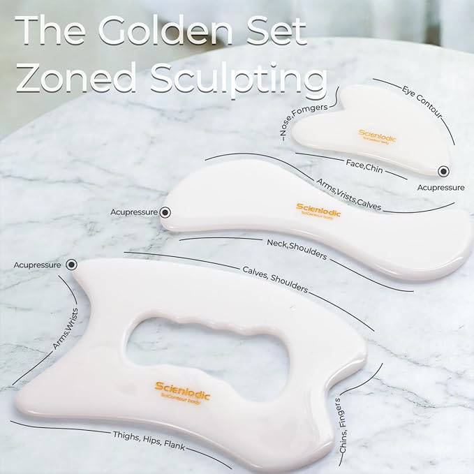 Scienlodic 3 Pcs Gua Sha Massage Tools - Image 2