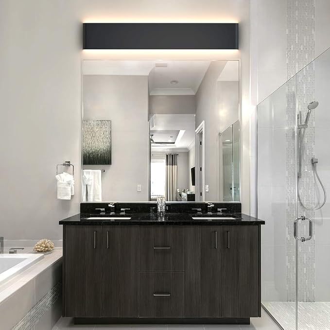Aipsun 30W/32.6in Modern Black Vanity Light Indoor Modern Rectangular LED Wall - Image 2
