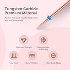 MelodySusie Flame Hexagon Nail Drill Bit, Professional Safety Carbide Under - Image 4
