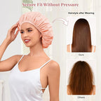 Shower Cap for Women Waterproof Reusable, Large Shower Cap Non-Slip - Image 4