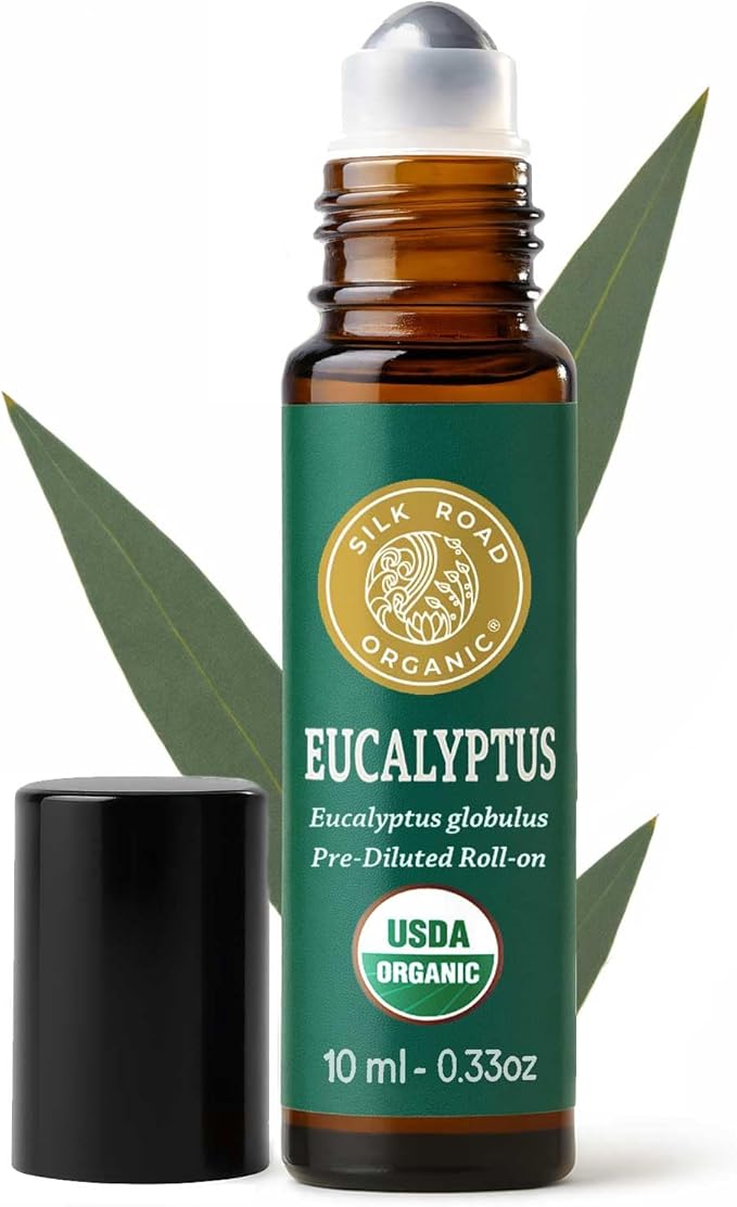 Silk Road Organic Eucalyptus Essential Oil Roll On, USDA Certified by SILKROADORGANIC