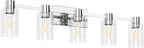 5-Light Modern Vanity Light Fixtures Over Mirror, Chrome Bathroom Light Fixtures - Image 8