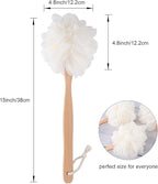 White Loofah with Handle - Image 4