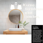 Hamilyeah Modern Chrome Bathroom Vanity Light Fixture Over Mirror, 2 Light - Image 3