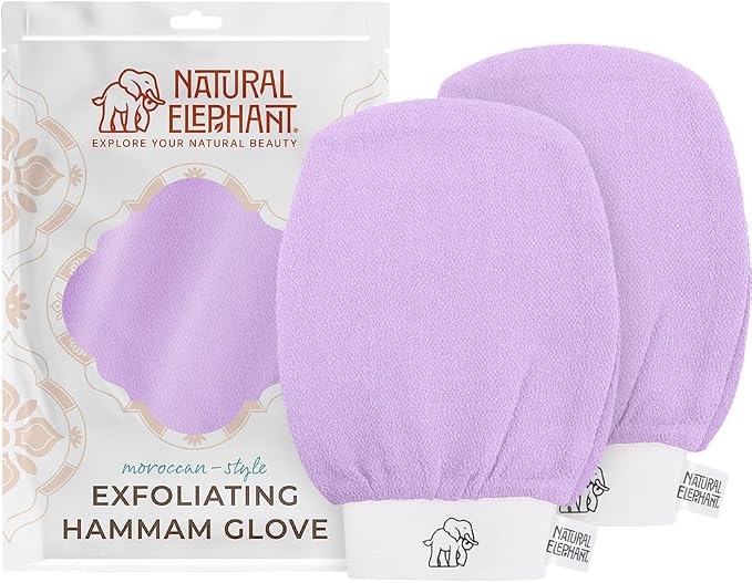 Natural Elephant Exfoliating Hammam Glove | Authentic Moroccan Kessa Body Scrub by NaturalElephant