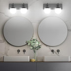 Ralbay Matte Black Bathroom Wall Light Fitures 2-Light Mid Century Modern - Image 4