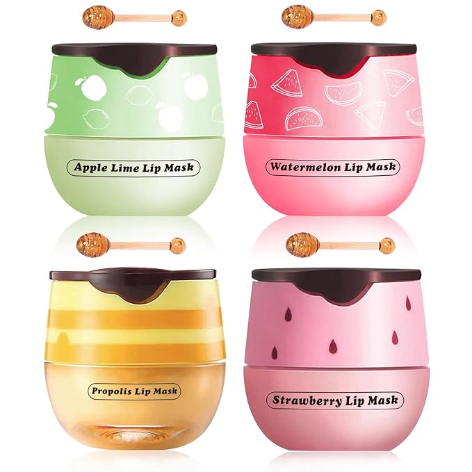 4 Packs Fruit Lip Balm, Moisturizing & Smoothing Lip, Hydrate Repair Prevent by Unknown