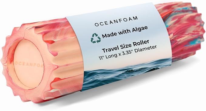 Oceanfoam Ripple Travel Foam Roller Firm Mini Foam Roller by Oceanfoam