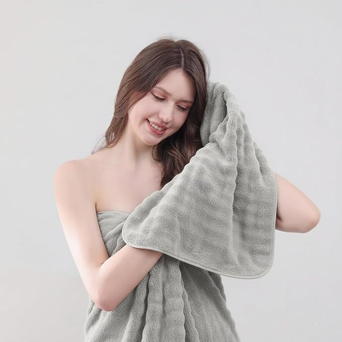 KBY Bath Towels Set 6 Piece 40x80 Inches，2 Extra Large Bath Sheets 2 Hand - Image 4