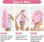 AIDEA Microfiber Hair Towel, Open Wide-End Hair Towels, Super Absorbent Hair - Image 7