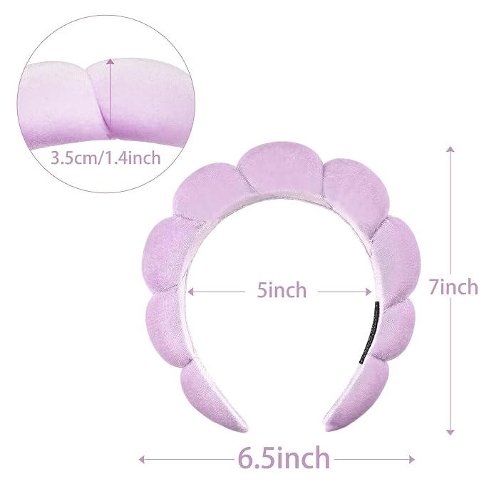Ayesha Spa Headband for Women Sponge Headband for Washing Face Clouds Soft - Image 6