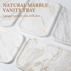 Karibiber Marble Vanity Tray, Marble Bathroom Tray Countertop, Decorative Trays - Image 3