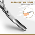 FERYES Cuticle Clipper with Pusher, 2 in 1 Professional Cuticle Trimmer - Image 3
