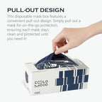 CSD Colo 30 Pcs Navy Blue Disposable Face Masks, 3 Ply Adult Mask - Image 2