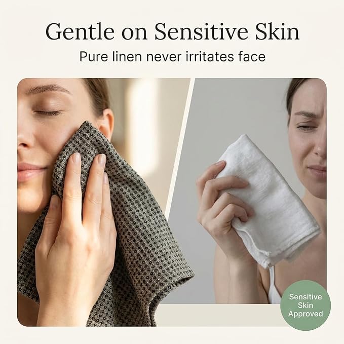 100% Flax Linen Washcloths - Image 3