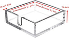 CY craft Acrylic Cocktail Paper Napkin Holder, Decorative Clear Cocktail Napkin - Image 2