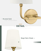 4-Light Bathroom Light Fixtures, Brushed Gold Vanity Lights - Image 4