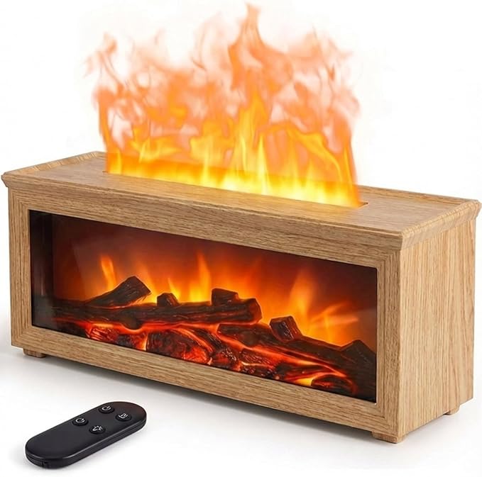 Essential Oil Diffuser, 7-Color Fireplace Fire Flame Aromatherapy Humidifier by Unknown