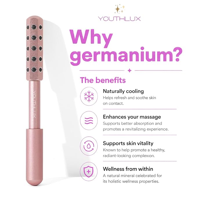 Radiance Roller – Germanium Stone Facial Massage Tool/Wand Face Roller - Image 6