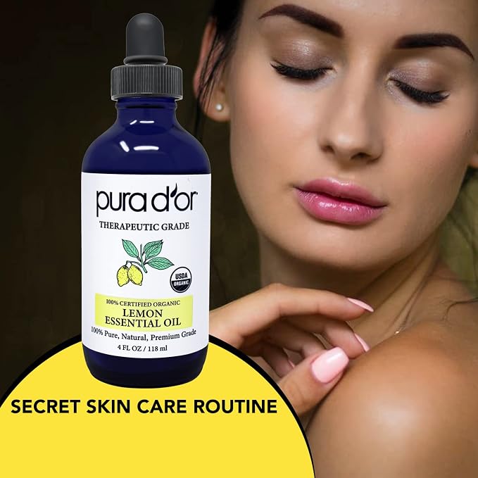 PURA D'OR Organic Lemon Essential Oil USDA Certified 100% Pure & Natural - Image 5