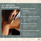 Dry Brush for body with Natural Boar Bristle & Bamboo Handle. Dry Body Brush - Image 3