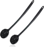 2 Pack Back Scrubber for Shower, 17in Lengthen Long Handle Body Brush, Double by -100SoftSilicone-