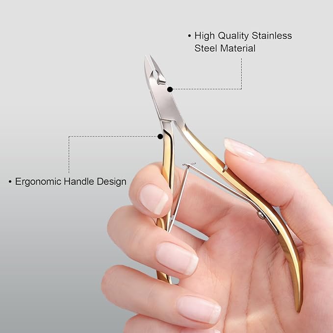 GAOY Professional Cuticle Nippers, Stainless Steel Cuticle Trimmer Nail Clippers - Image 3