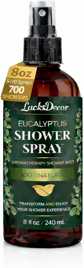 Eucalyptus Shower Spray 8oz – Aromatherapy Shower Mist, Spa and Sauna Inspired by EucalyptusShowerSpray