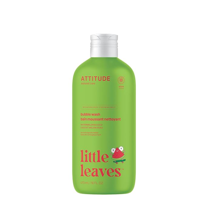 Attitude Bubble Wash for Kids, EWG Verified Bubble Bath, Hair Shampoo and Body by ATTITUDE