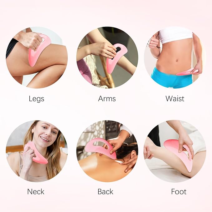 AICNLY Large Gua Sha Massage Tool, Lymphatic Drainage Massager, Muscle Scraping - Image 4