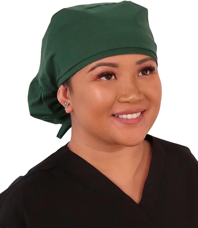 Sparkling EARTH Big Hair Ponytail Classic Surgical Style Scrub Working Cap - Image 3