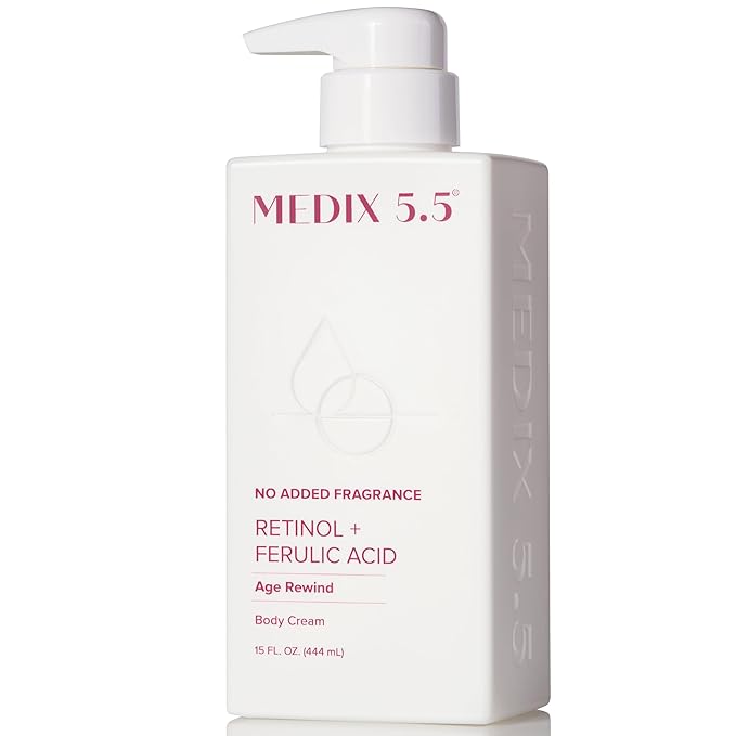 MEDIX Fragrance Free Retinol Face Moisturizer & Body Lotion Crepey Skin Care by Medix55